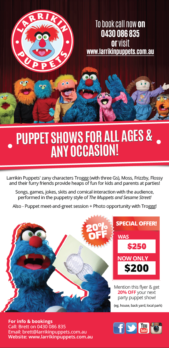 Puppets in Forest Lake - Larrikin Puppets