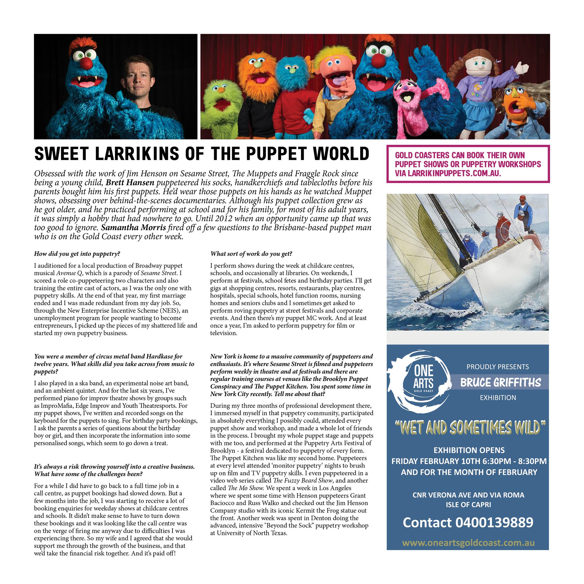 Blank GC article Larrikin Puppets