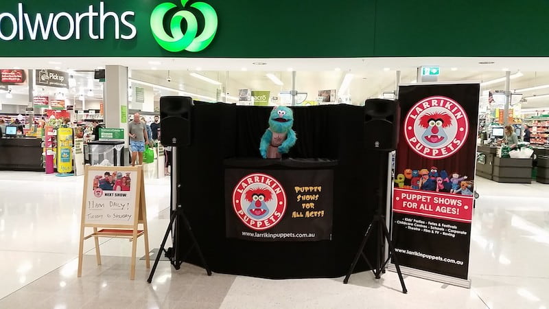 Puppet Show - Shopping Centres - Larrikin Puppets - Live Entertainment - Plaza