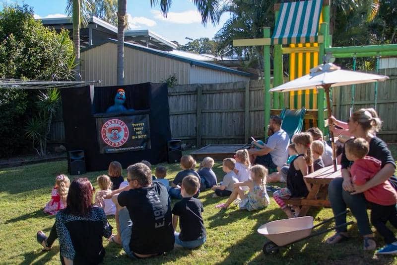 Birthday Celebration Ideas - Puppet Show - Kids Parties - Larrikin Puppets - Brisbane - Stage Setup