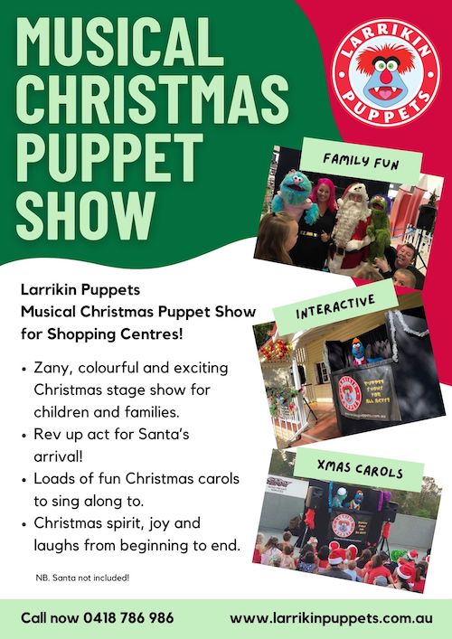 Musical Christmas Puppet Show - Santa's Arrival Entertainment - Shopping Centres